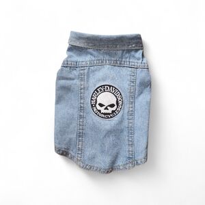 Harley Davidson Blue Denim Small Dog Jacket
